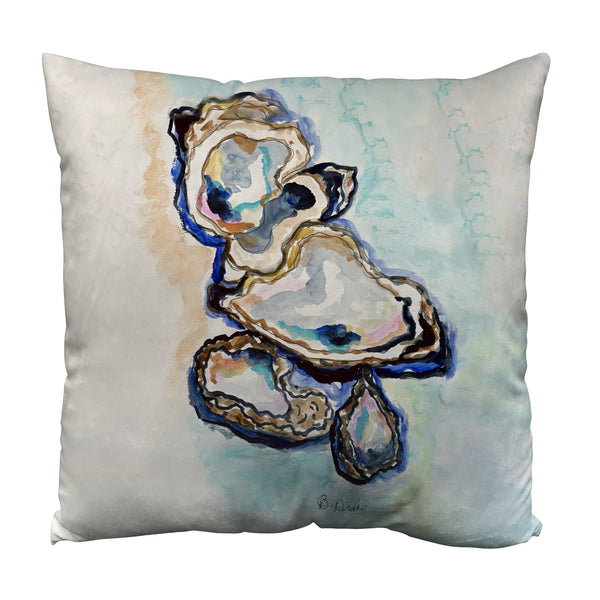 Many Oysters Suede Indoor Zippered Pillow