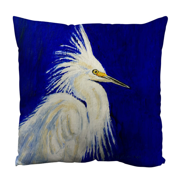 Egret Bad Hair Day Suede Indoor Zippered Pillow