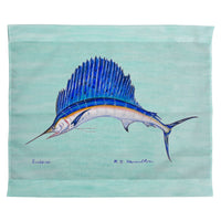 Sailfish - Teal Outdoor Wall Hanging 24x30
