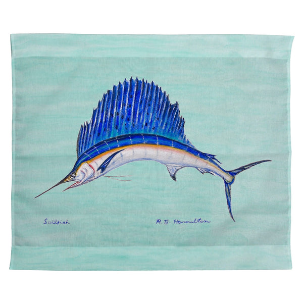 Sailfish - Teal Outdoor Wall Hanging 24x30