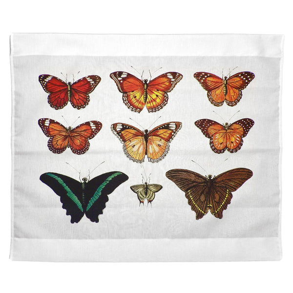 Orange Butterflies Antique Outdoor Wall Hanging 24x30