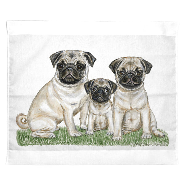 Pugs Dogs Outdoor Wall Hanging 24x30