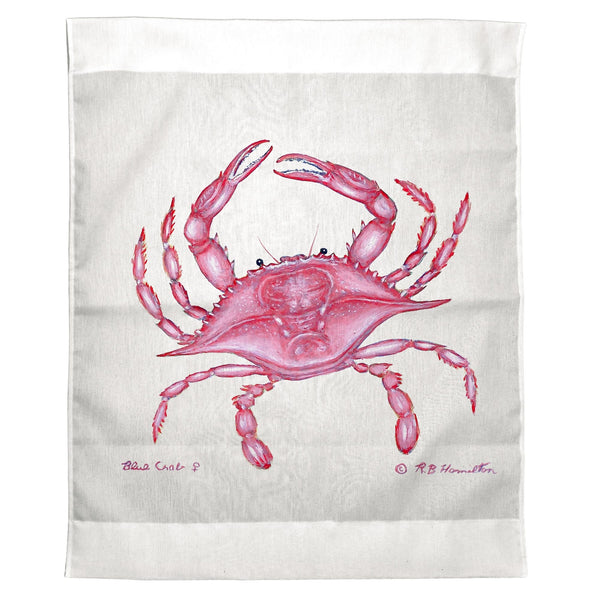 Pink Crab Outdoor Wall Hanging 24x30