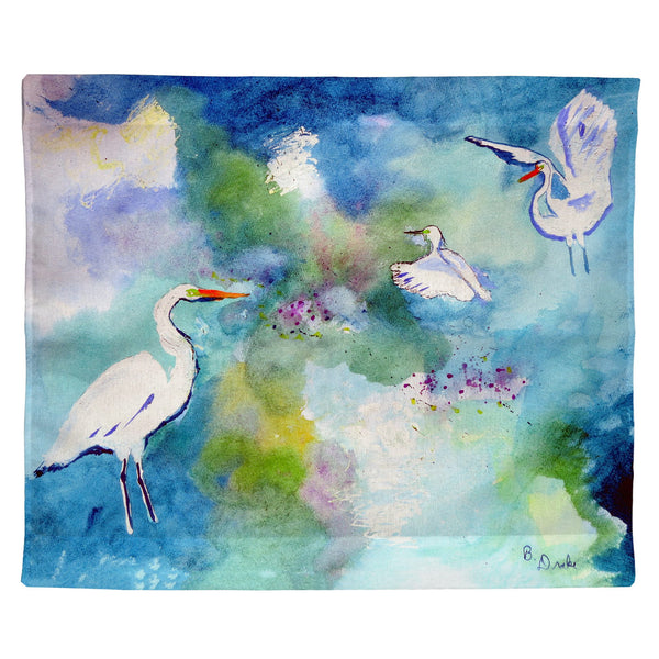 Three Egrets Outdoor Wall Hanging 24x30