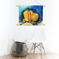 Two Pumpkins Outdoor Wall Hanging 24x30