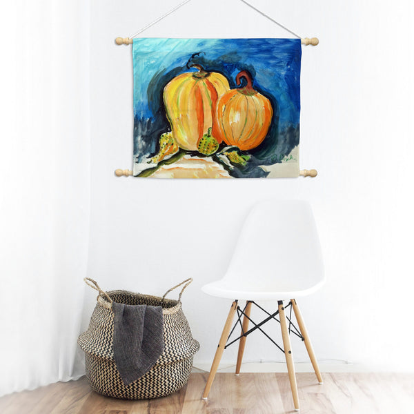 Two Pumpkins Outdoor Wall Hanging 24x30