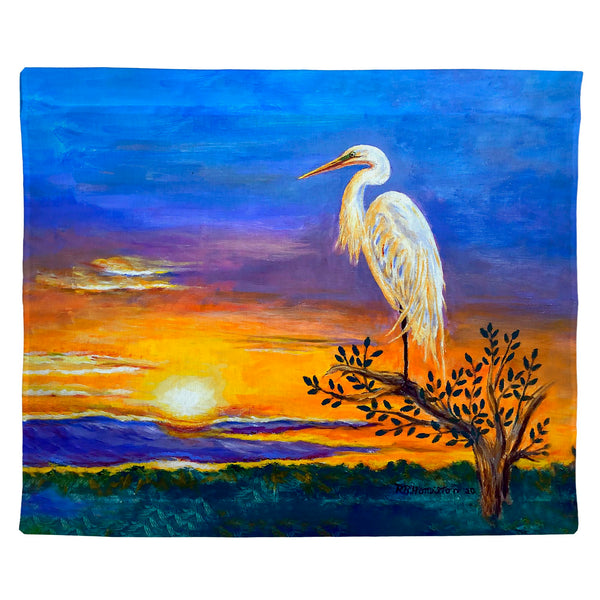 Egret Sunset II Outdoor Wall Hanging 24x30