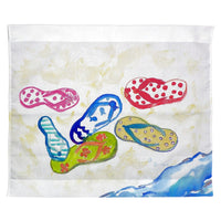 Six Flip Flops Outdoor Wall Hanging 24x30