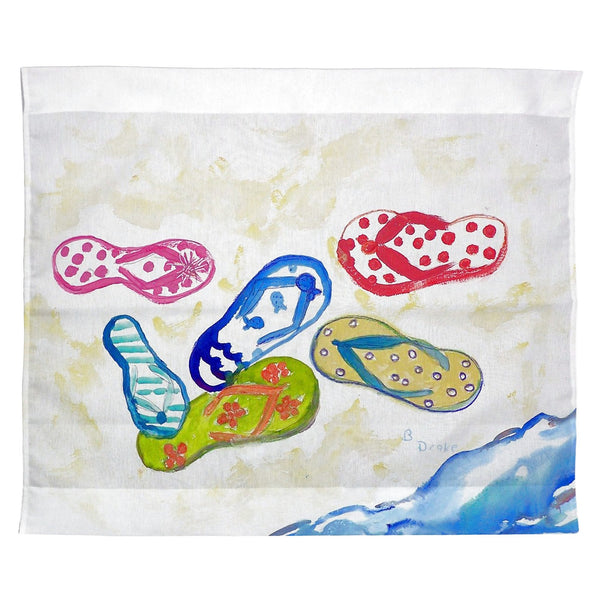 Six Flip Flops Outdoor Wall Hanging 24x30