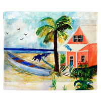 Canoe and House Outdoor Wall Hanging 24x30