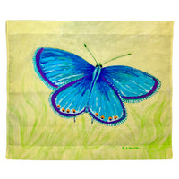 Blue Azure Butterfly Outdoor Wall Hanging 24x30