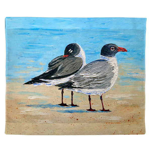 Laughing Sea Gulls Outdoor Wall Hanging 24x30
