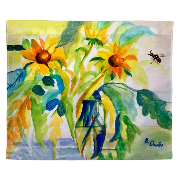Sunflowers & Bee Outdoor Wall Hanging 24x30