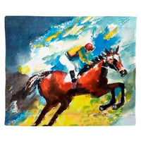 Horse Jumping Outdoor Wall Hanging 24x30