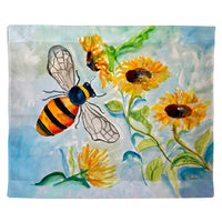 Bee and Leaves Outdoor Wall Hanging 24x30