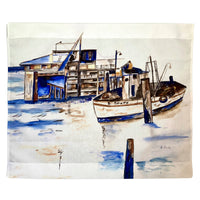 Fishing Boat II Outdoor Wall Hanging 24x30