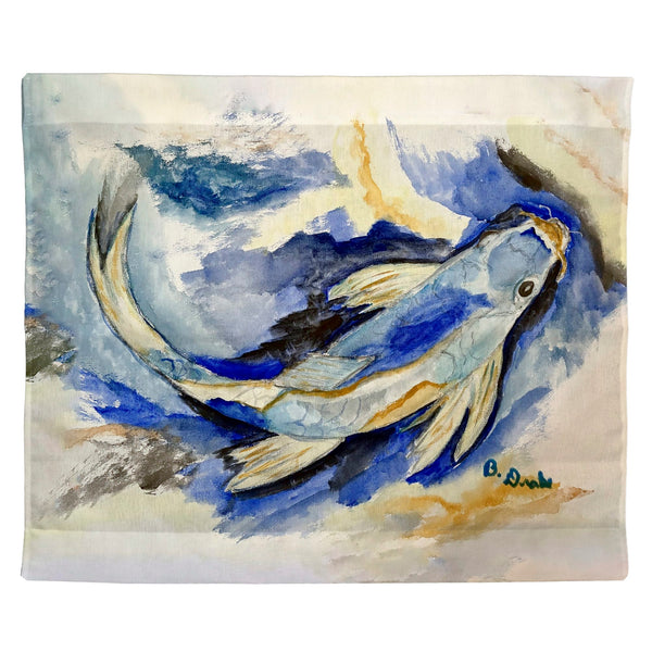 Betsy's Blue Koi Outdoor Wall Hanging 24x30