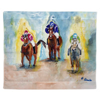 Three Racing Horses Outdoor Wall Hanging 24x30