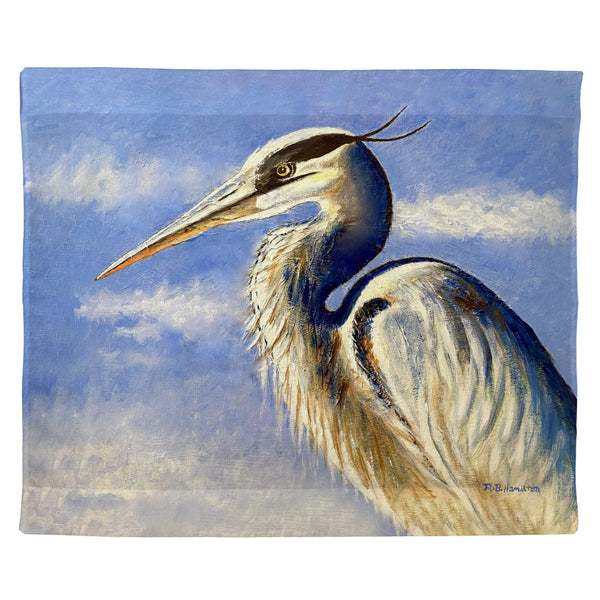 Blue Heron Portrait Outdoor Wall Hanging 24x30