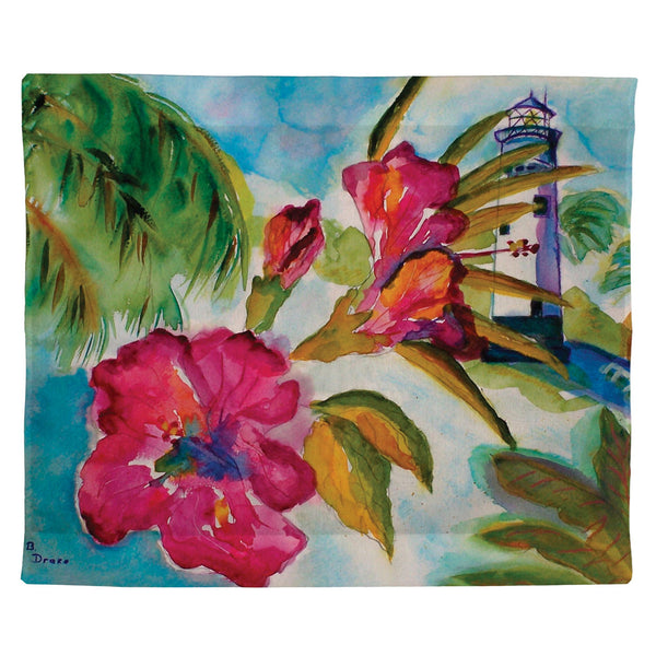 Lighthouse and Florals Outdoor Wall Hanging 24x30