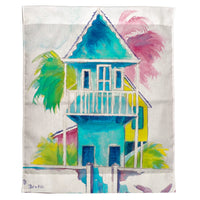 W. Palm Hut Blue Outdoor Wall Hanging 24x30