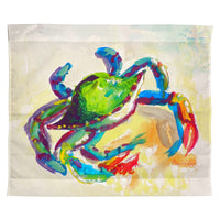 Teal Crab Outdoor Wall Hanging 24x30