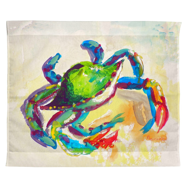 Teal Crab Outdoor Wall Hanging 24x30