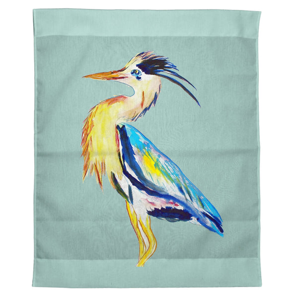 Vertical Blue Heron Outdoor Wall Hanging 24x30