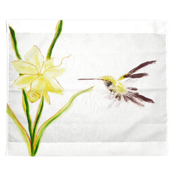 Yellow Hummingbird Outdoor Wall Hanging 24x30