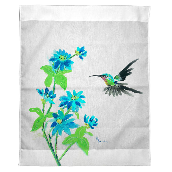 Flower & Hummingbird Outdoor Wall Hanging 24x30