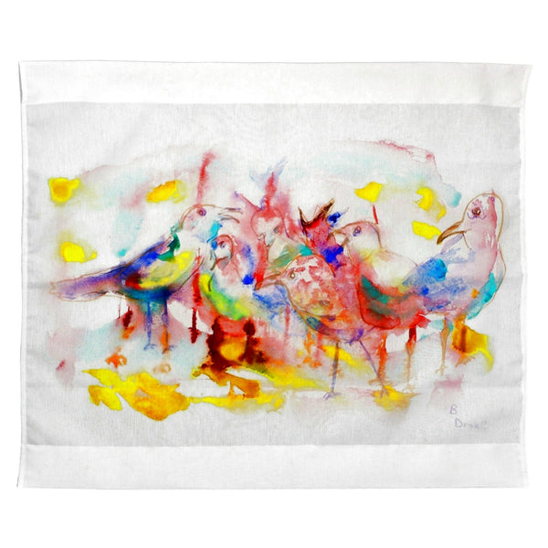 Abstracat Sea Gulls Outdoor Wall Hanging 24x30