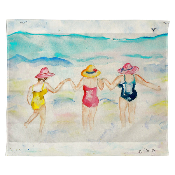 Ladies Wading Outdoor Wall Hanging 24x30