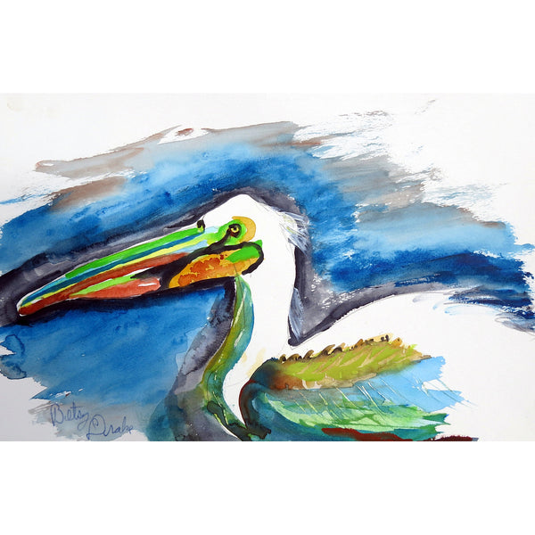 White Pelican Head Outdoor Wall Hanging 24x30