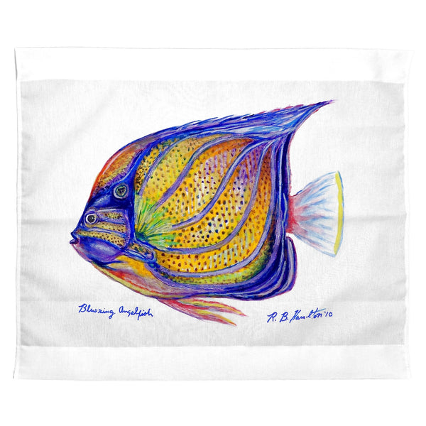 Blue Ring Angelfish Outdoor Wall Hanging 24x30