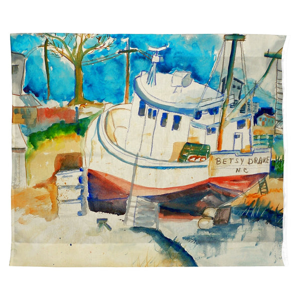 Betsy's Boat Outdoor Wall Hanging 24x30