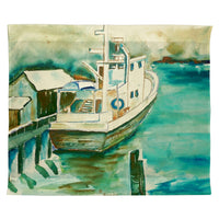 Oyster Boat Outdoor Wall Hanging 24x30