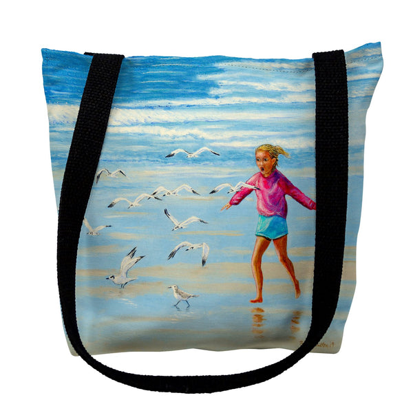 Chasing Gulls Tote Bag