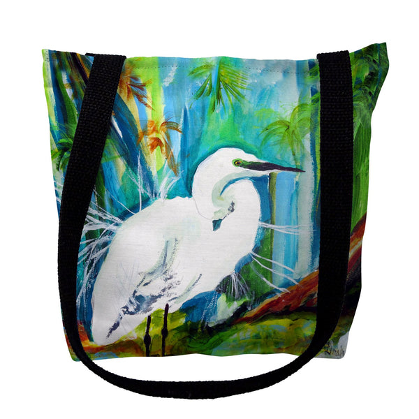 Acyrlic Egret Tote Bag