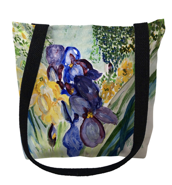 Yellow & Blue Iris Tote Bag
