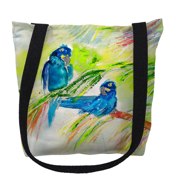 Two Blue Parrots Tote Bag
