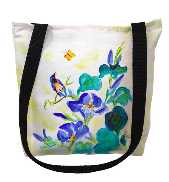 Blue Morning Glories Tote Bag