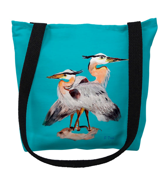 Mr & Mrs Blue Heron Teal Tote Bag
