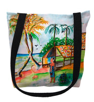 Palms & Woman Tote Bag