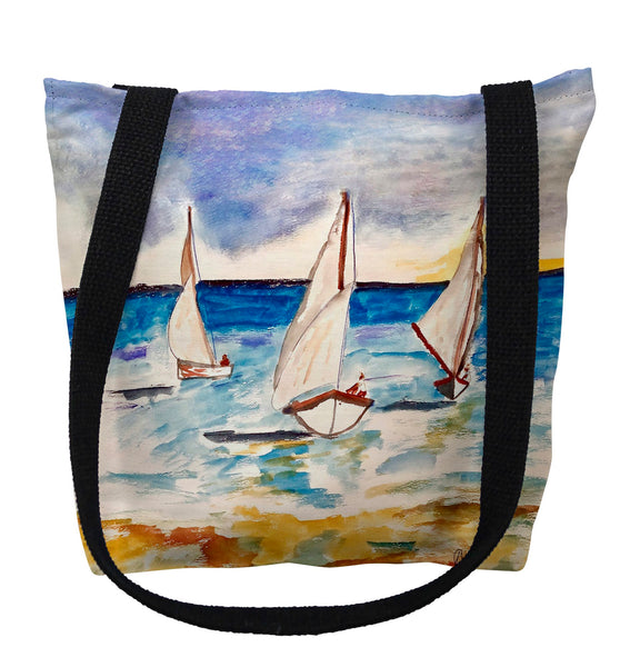 Three Sailboats Tote Bag