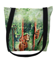 Bear and Cub Climbing Tote Bag