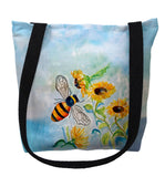 Bee and Leaves Tote Bag