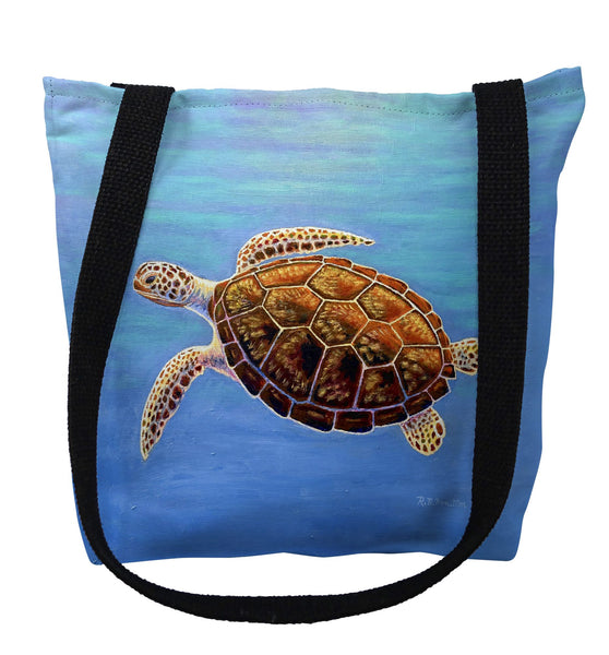 Sea Turtle In Aqua Tote Bag