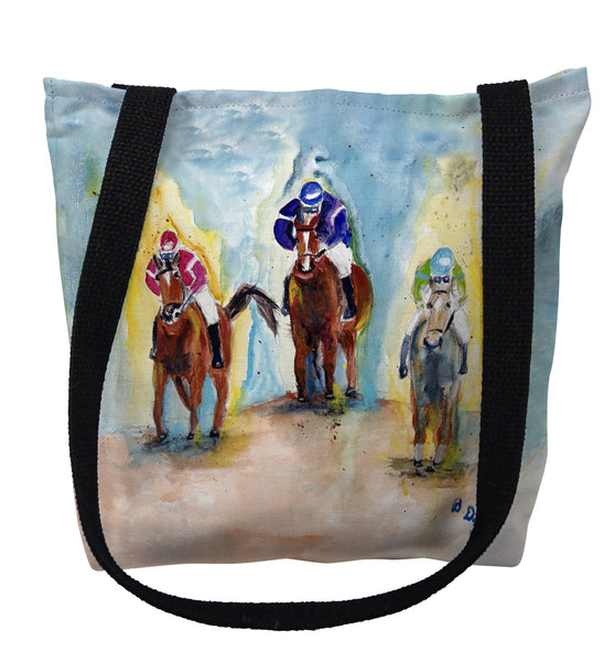 Three Racing Horses Tote Bag