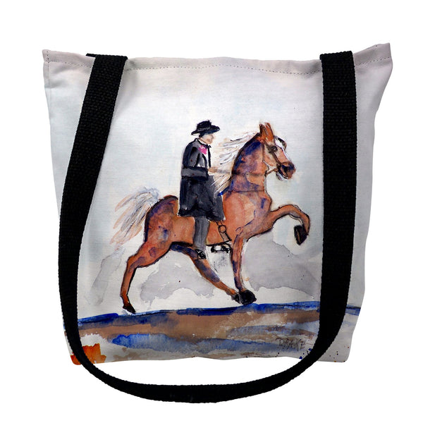 Brown Walking Horse Tote Bag