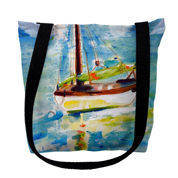 Yellow Sailboat Tote Bag